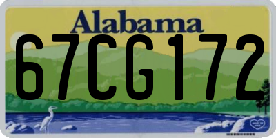 AL license plate 67CG172
