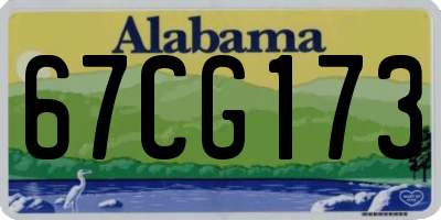 AL license plate 67CG173