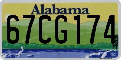AL license plate 67CG174
