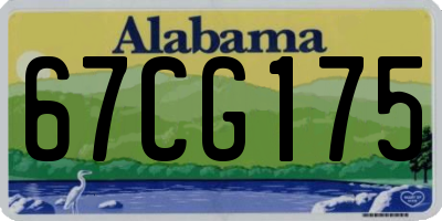 AL license plate 67CG175