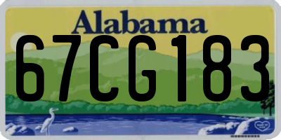 AL license plate 67CG183