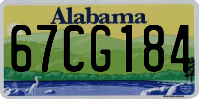 AL license plate 67CG184