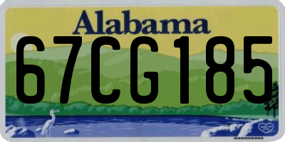 AL license plate 67CG185