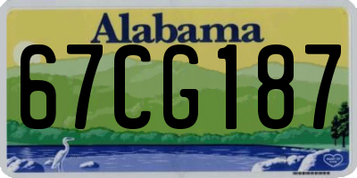AL license plate 67CG187