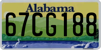 AL license plate 67CG188