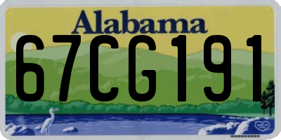 AL license plate 67CG191