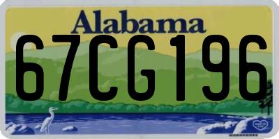AL license plate 67CG196