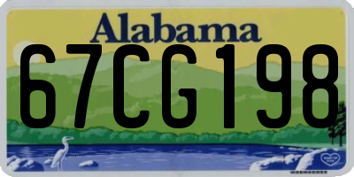 AL license plate 67CG198