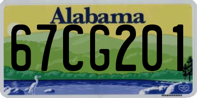 AL license plate 67CG201