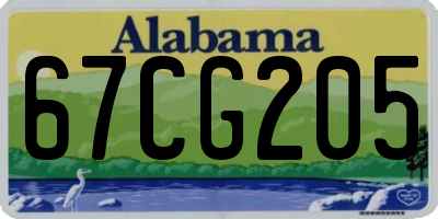 AL license plate 67CG205