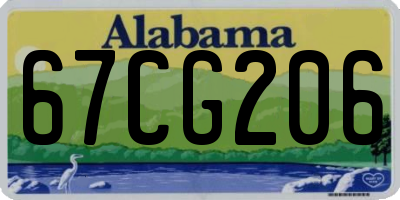 AL license plate 67CG206