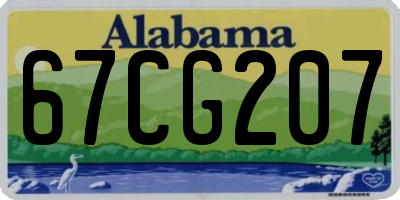 AL license plate 67CG207