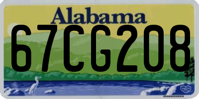 AL license plate 67CG208
