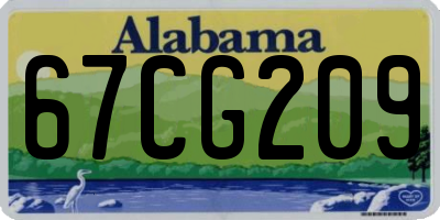 AL license plate 67CG209