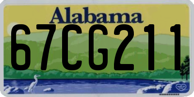 AL license plate 67CG211