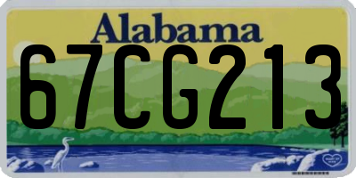 AL license plate 67CG213