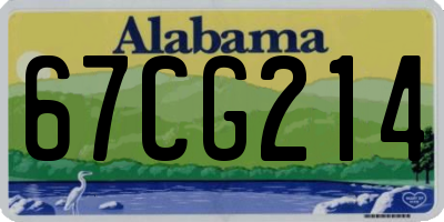 AL license plate 67CG214