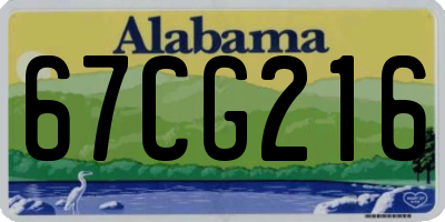 AL license plate 67CG216