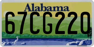 AL license plate 67CG220