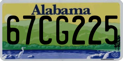 AL license plate 67CG225