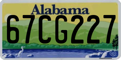 AL license plate 67CG227