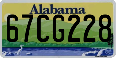AL license plate 67CG228