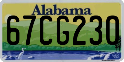 AL license plate 67CG230