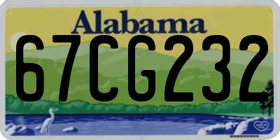AL license plate 67CG232