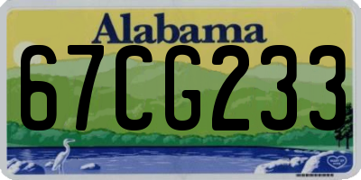 AL license plate 67CG233