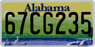 AL license plate 67CG235
