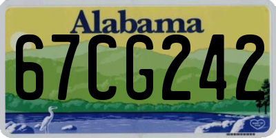 AL license plate 67CG242