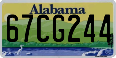 AL license plate 67CG244