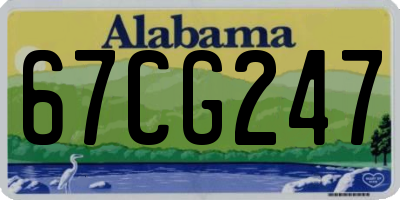 AL license plate 67CG247