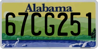 AL license plate 67CG251