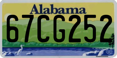 AL license plate 67CG252