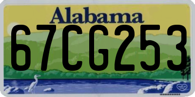 AL license plate 67CG253