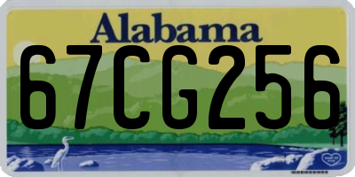 AL license plate 67CG256