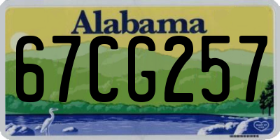 AL license plate 67CG257