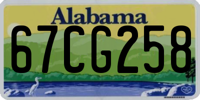 AL license plate 67CG258
