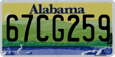 AL license plate 67CG259