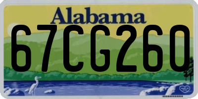 AL license plate 67CG260