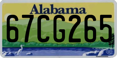 AL license plate 67CG265