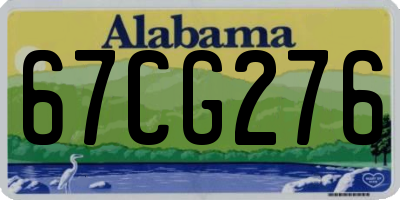 AL license plate 67CG276