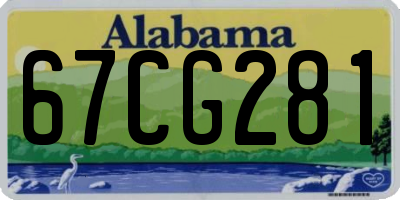 AL license plate 67CG281