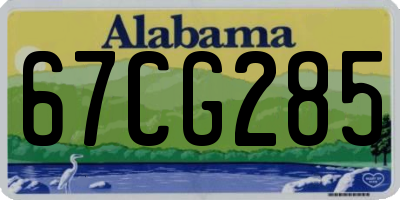 AL license plate 67CG285