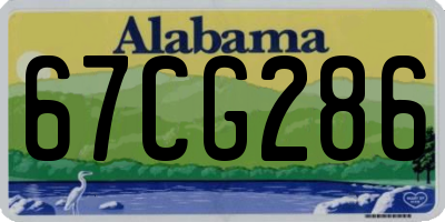AL license plate 67CG286