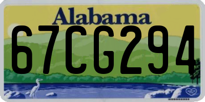 AL license plate 67CG294