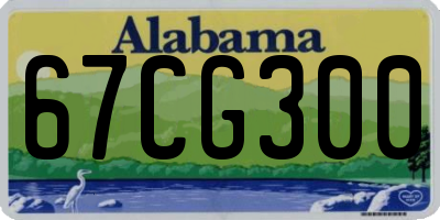 AL license plate 67CG300
