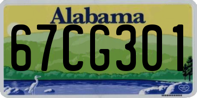 AL license plate 67CG301