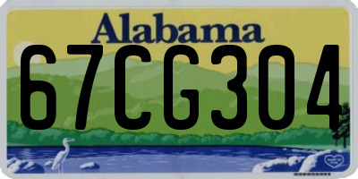 AL license plate 67CG304